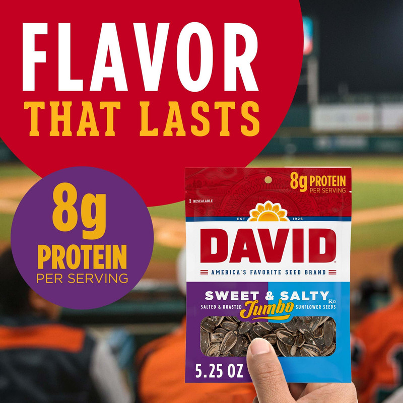 DAVID Roasted and Salted Sweet Salty Jumbo 5.25 Ounce (Pack of 12) gallery