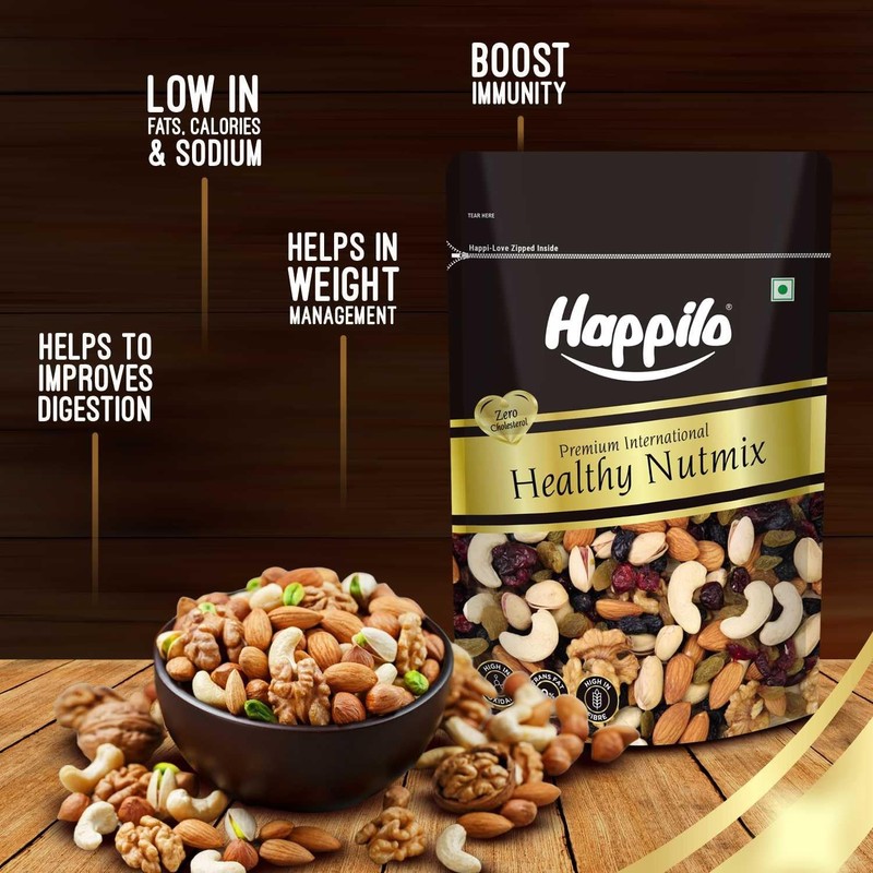 Happilo Premium Nut Mix 200g | Almond, Cashew, Blueberry, Pumpkin & Sunflower gallery