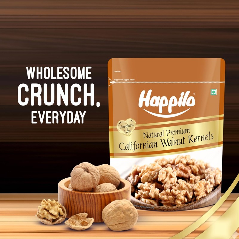 Happilo Raw Californian Walnuts 200g | Healthy Snack Akhrot Kernels gallery