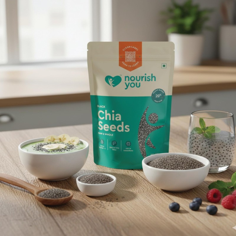Nourish You Chia Seeds 500g | Omega-3, High Fiber, Protein & Healthy Snack gallery