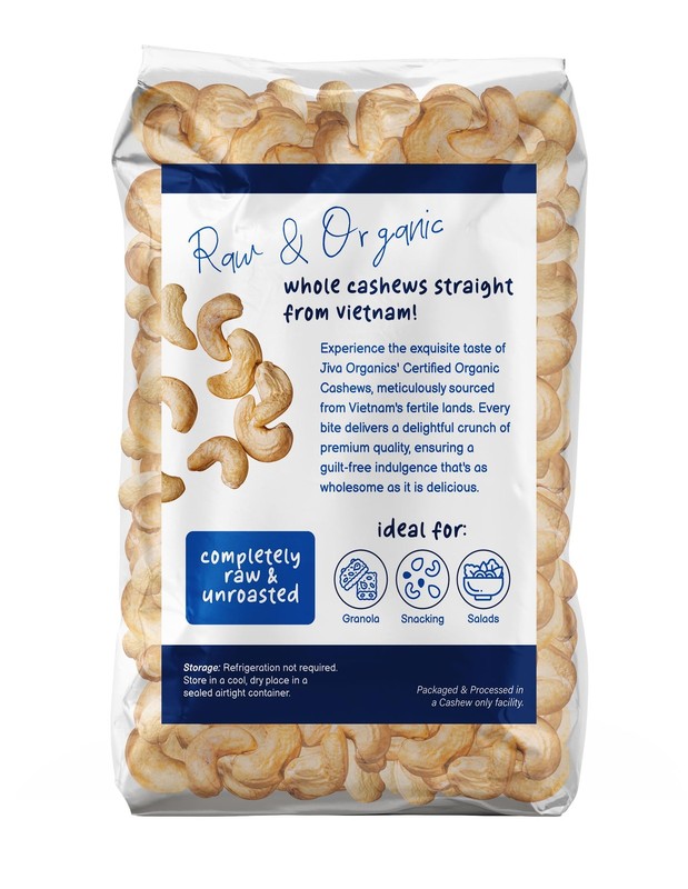 Organic Raw Cashews 2 LB Bag, GlutenFree, NonGMO, Vegan, Whole Raw Nuts, Unsa... gallery