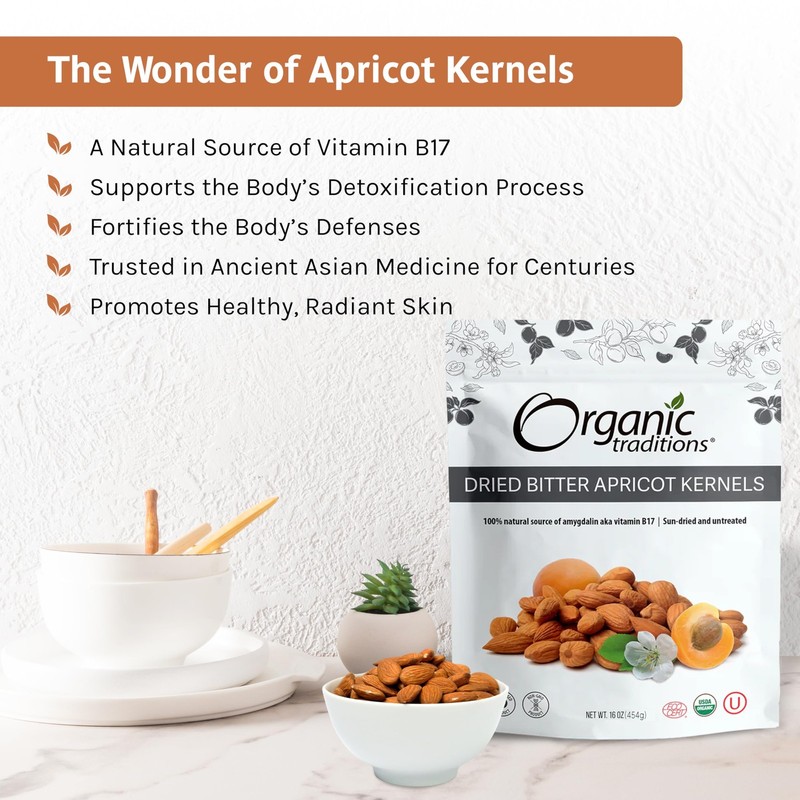 Apricot Kernels, Organic Apricot Seeds, Sundried Sweet and Bitter Taste, Vega... gallery