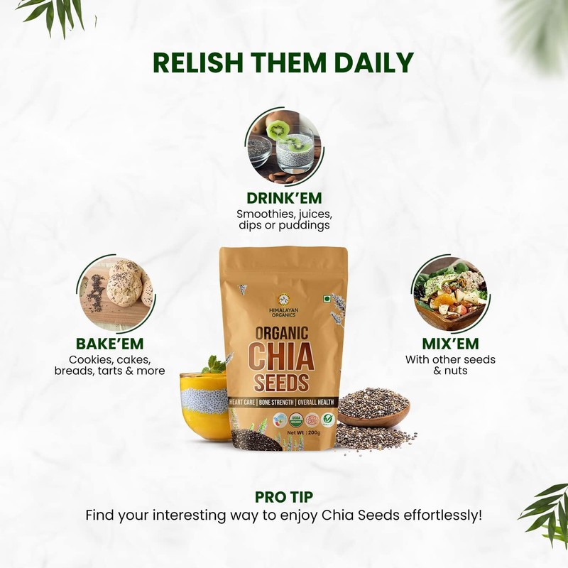 Himalayan Organics Certified Organic Chia Seeds 200g FS gallery