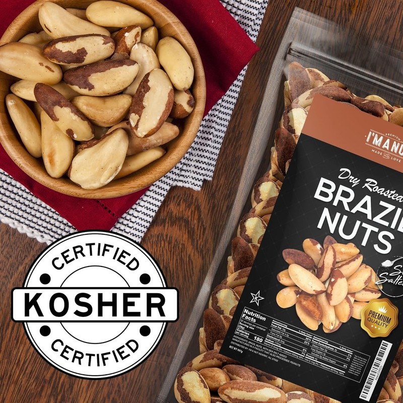 Dry Roasted Brazil Nuts 8 oz Sea Salt Non-GMO Gluten Free gallery
