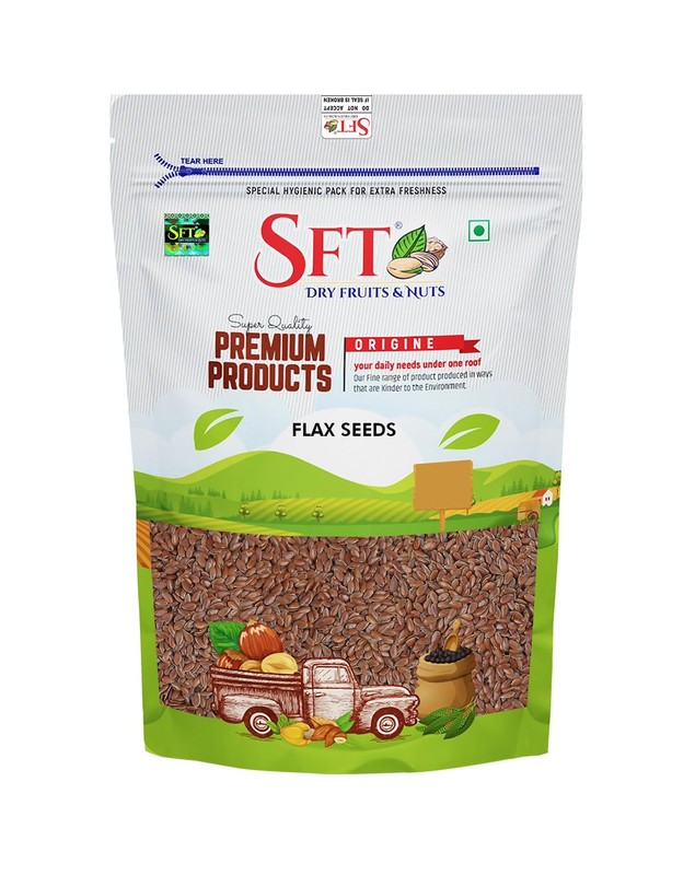 SFT Flax Seeds 500g | Raw Alsi Seeds, Fiber-Rich & Hair Growth Superfood