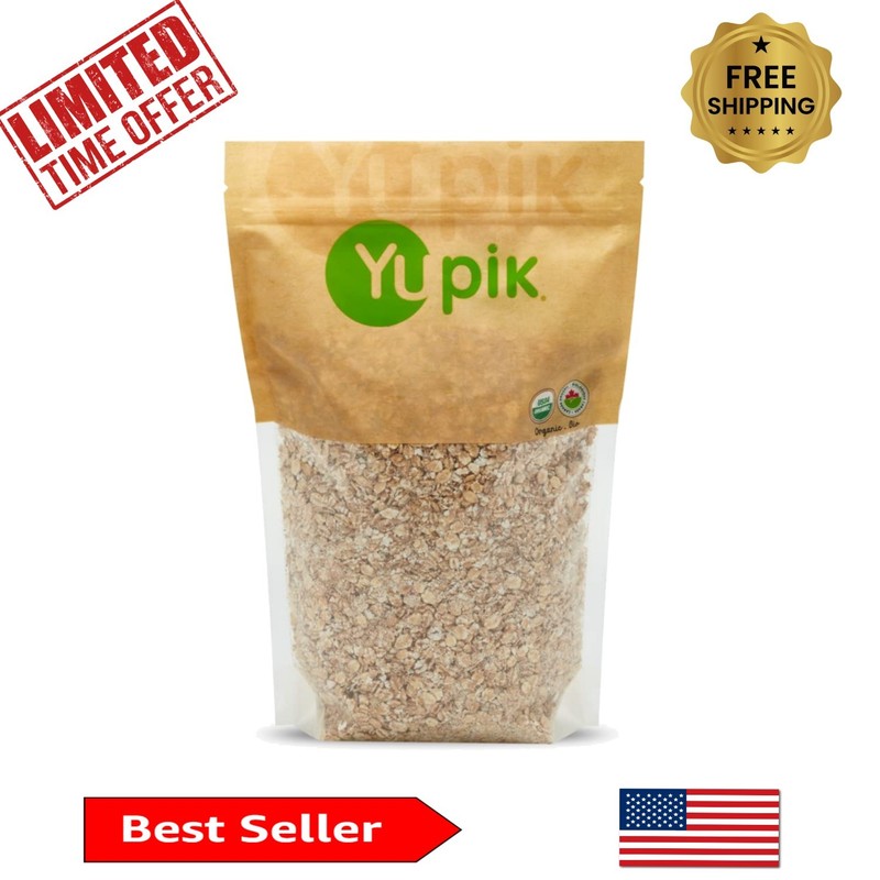 Nutritious Organic Barley Flakes 35.2 oz – High Fiber, Ideal for Cooking