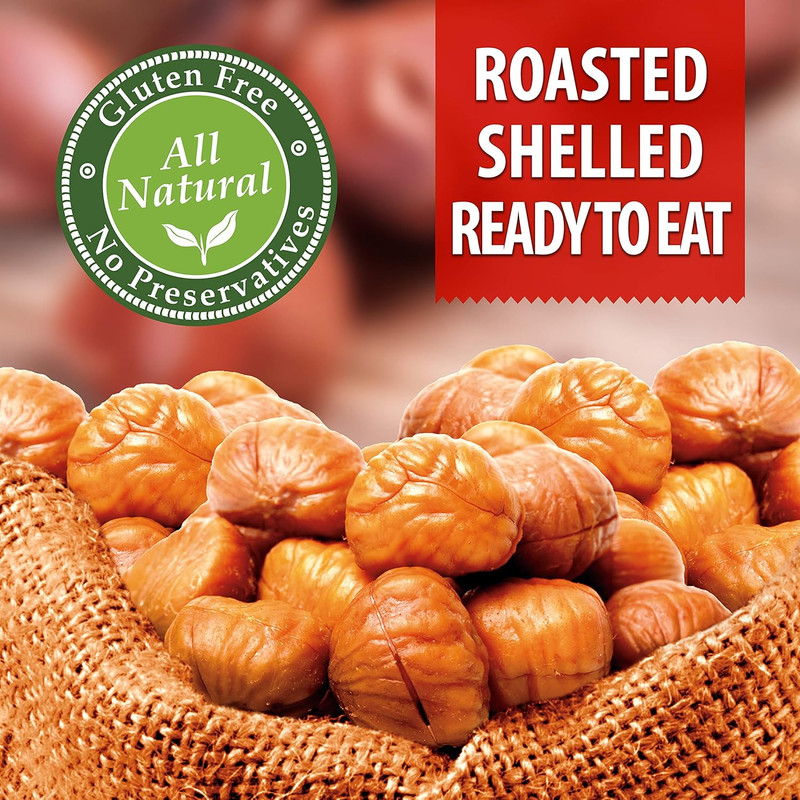 Organic Roasted Chestnuts Pack of 24 Shelled & Ready to Eat Chestnuts - Gluten F gallery