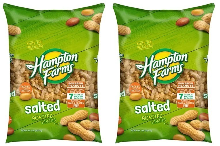 Hampton Farms Salted In-Shell Peanuts 5 lbs – 2 Pack New