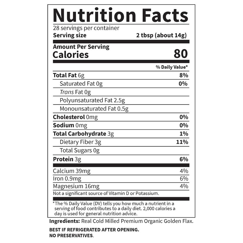 Organic Golden Flax Seed, 3g Fiber, 28 Servings, Pack of 3 gallery