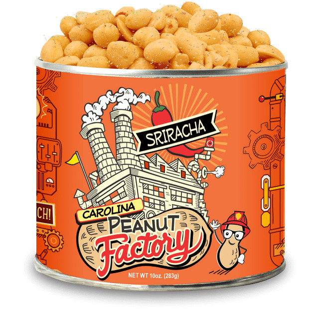 2 Pack - Carolina Peanut Factory Sriracha Flavored Gourmet Peanuts - 10oz