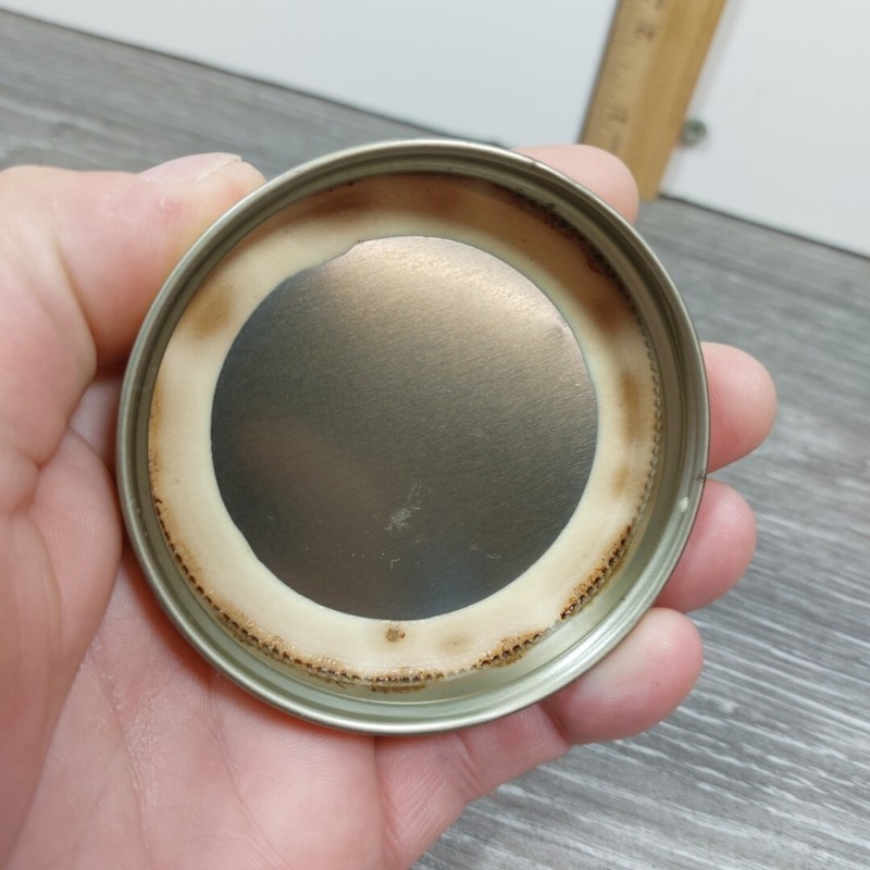 Vintage Roasted Peanuts Metal Lid Yellow 2 7/8" gallery