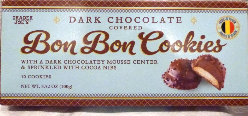 Trader Joe's Dark Chocolate Covered BON BON COOKIES Mousse Center 3.52 oz gallery