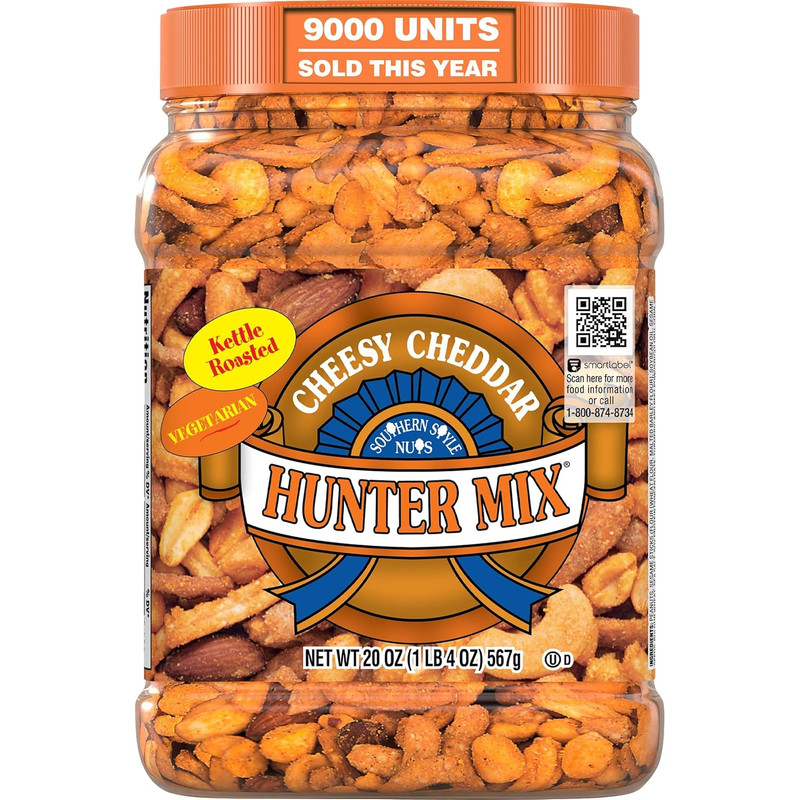 Cheesy Cheddar Hunter Bulk Trail Mix, 20 Oz (Pack of 1), Roasted Peanuts, Sesame
