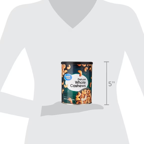 2 Pack Great Value Deluxe Whole Cashews, Salted 16 oz Free Shipping gallery