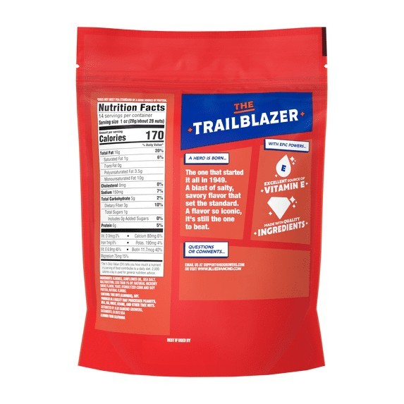 Blue Diamond Smokehouse Almonds 14 oz Resealable Bag Roasted Snack Nuts Protein gallery