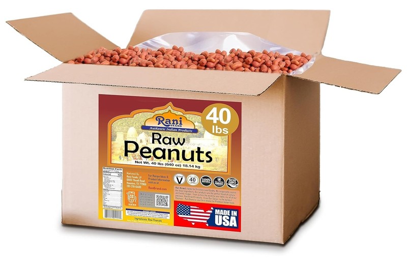 Fresh Peanuts 40lb Bulk - Raw Unsalted Spanish Red-skin, , Non-GMO, 640oz gallery