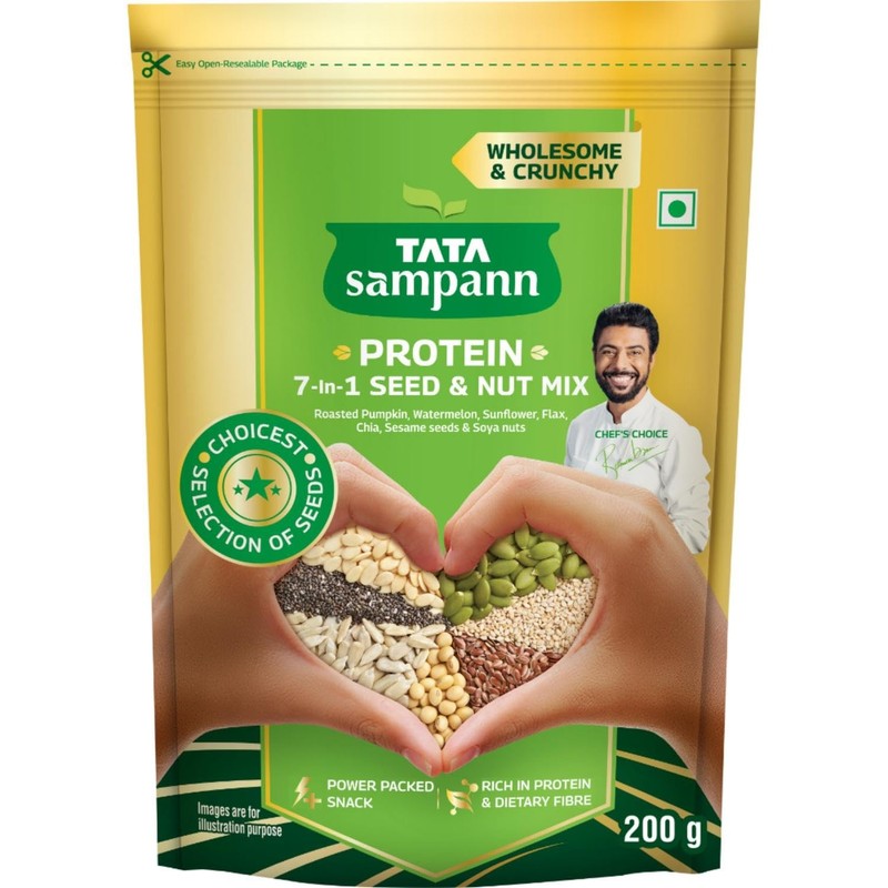 Tata Sampann Protein 7-in-1 Seed Nut Mix 200g | High Protein, Roasted Trail Mix