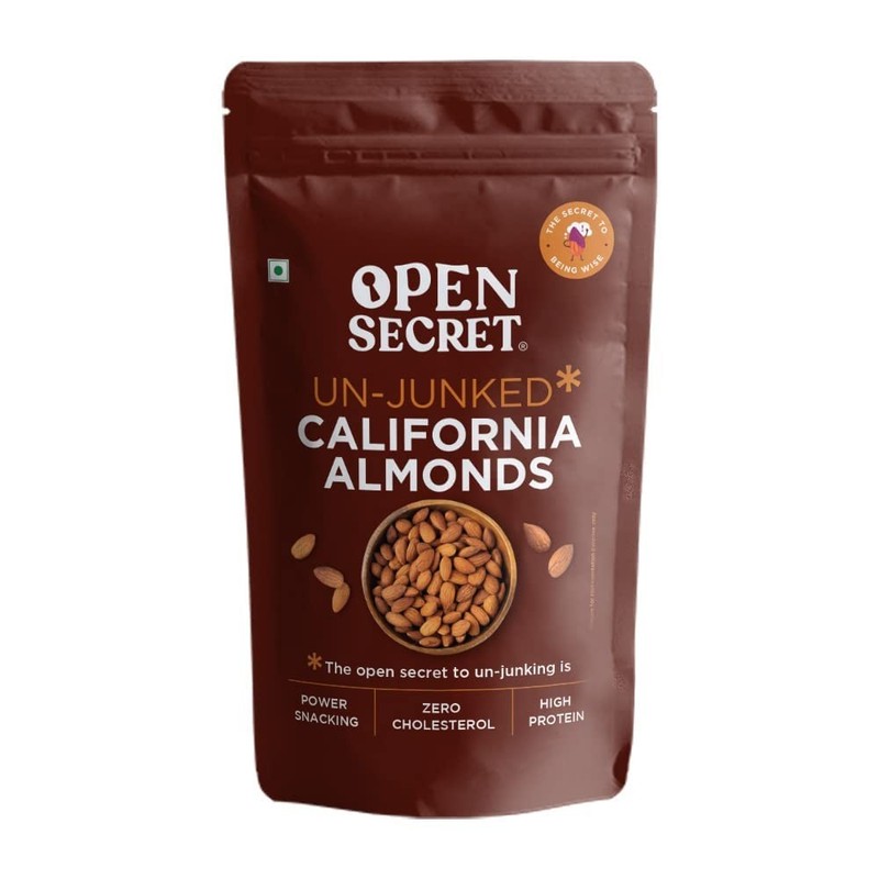 Open Secret California Almonds 200g |Premium Natural Badam Rich Fiber Dry Fruits