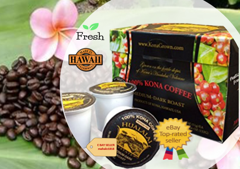 🌺HUALALAI ESTATE 100%KONA COFFEE Hawaii Isles12 K-Cups Single Serve pod Keurig