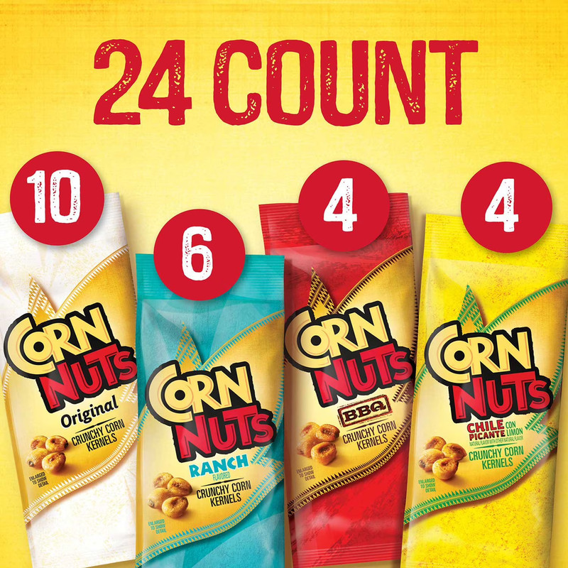 Corn Nuts Crunchy Corn Snacks Variety Pack, 1.7 oz., 24 Pack – Assorted Flavors gallery