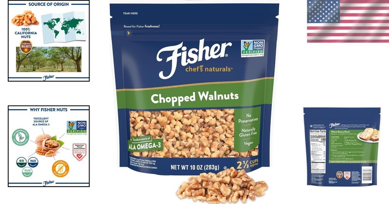 10 oz Chopped Walnuts - California Unsalted Nuts for Healthy Baking gallery