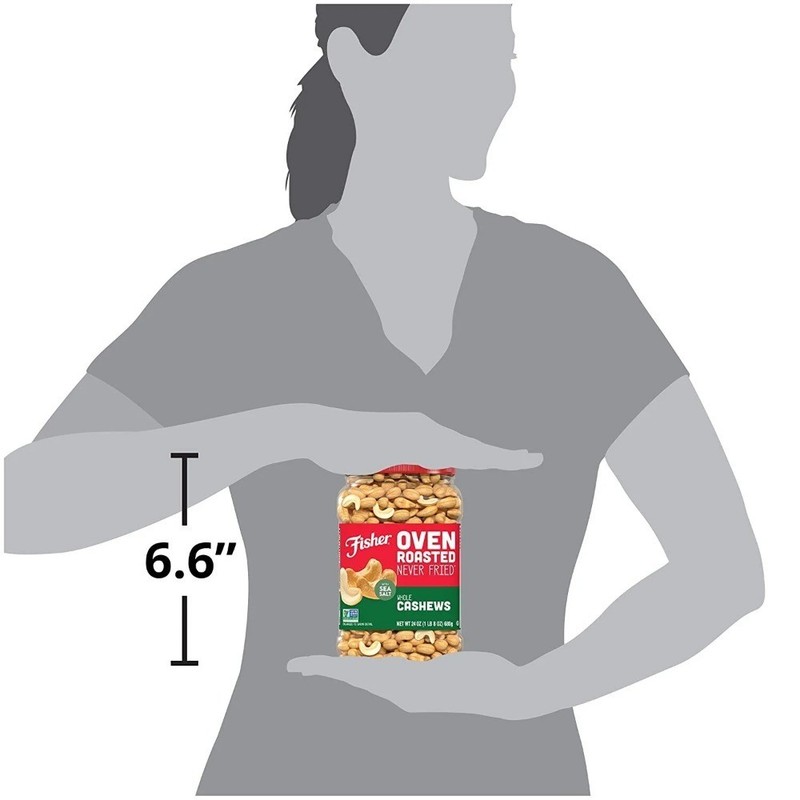Oven Roasted Whole Cashews No Salt Non GMO 24 oz Resealable Bag gallery