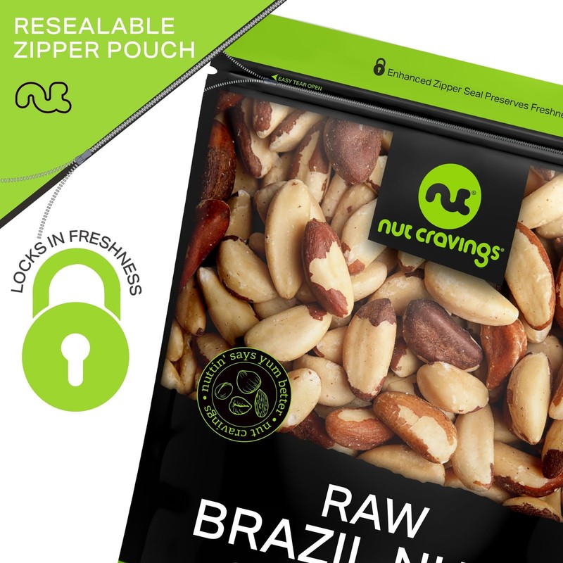 Raw Brazil Nuts Bulk, Unsalted Whole (32oz) - Healthy Snack, Kosher Food gallery