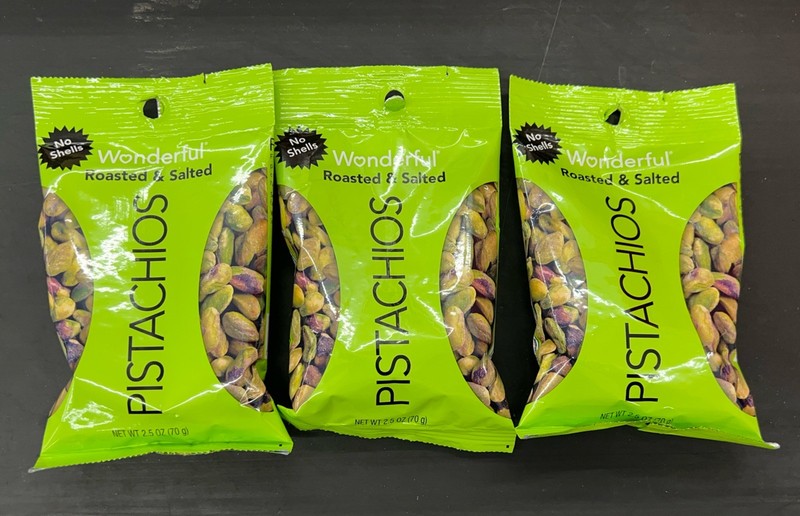3- Roasted & Salted, No Shells, 2.5 oz (70 g)