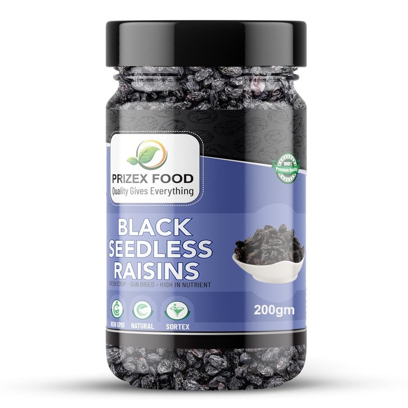 Prizex Black Seedless Raisins 200gm