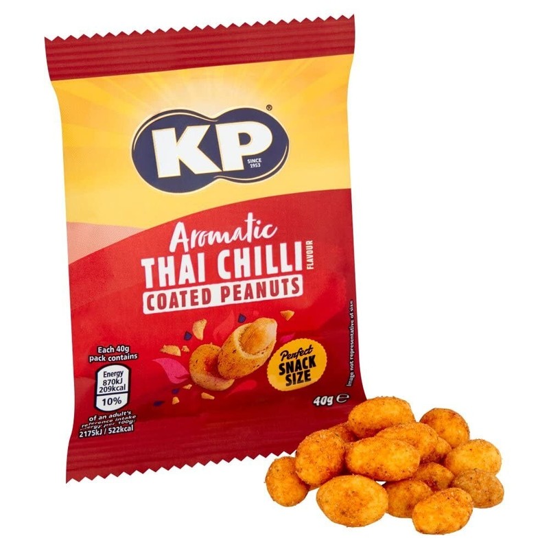KP Aromatic Thai Chilli Coated Peanuts Pub Card 21x40g gallery