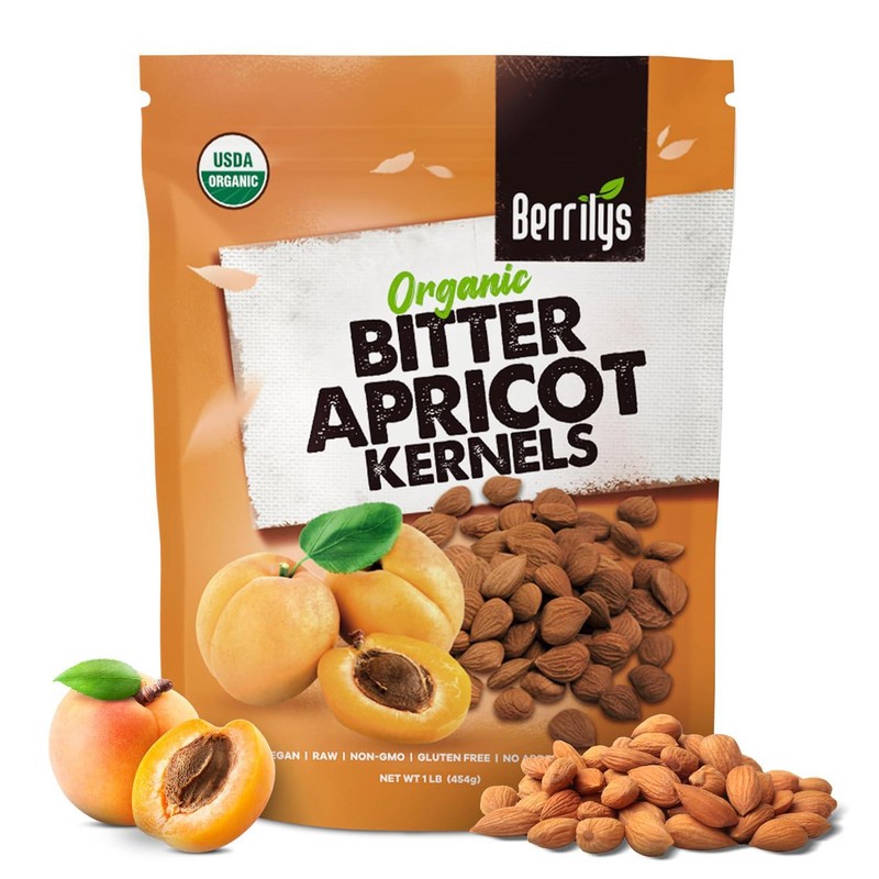 USDA Organic Bitter Apricot Kernels 1 Lb (16 Oz), Natural Bitter Apricot Seeds, gallery