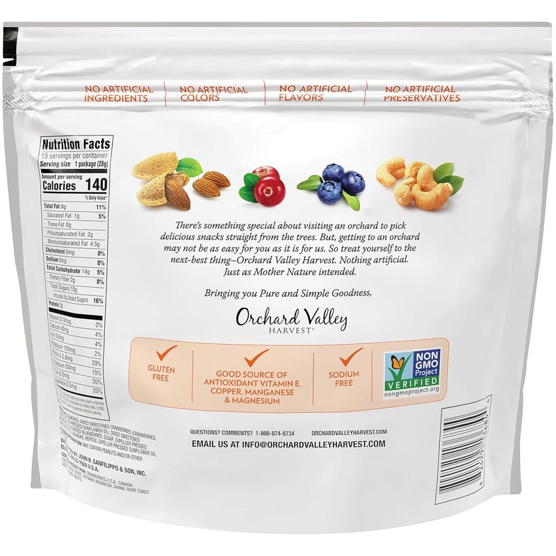 Orchard Valley Harvest 15 Pack Antioxidant Snack Mix 1 Ounce Bags Non Gmo gallery