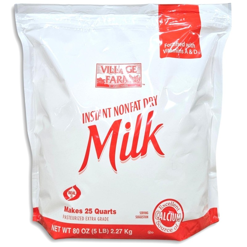 Instant Nonfat Dry Milk Value Pack | Bulk 5 Pound (80oz) Bag gallery