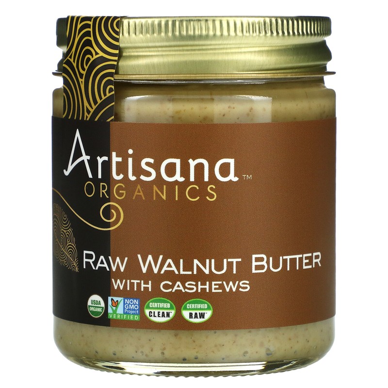 Artisana Organics Raw Walnut Butter 8 oz 227g Gluten-Free, Kosher, Non-GMO,
