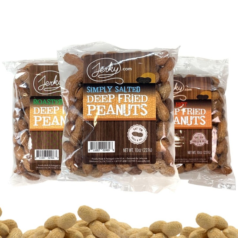 Jerky Deep Fried Peanuts in Shell Sampler 3 Pack - Gourmet Flavors Includ... gallery