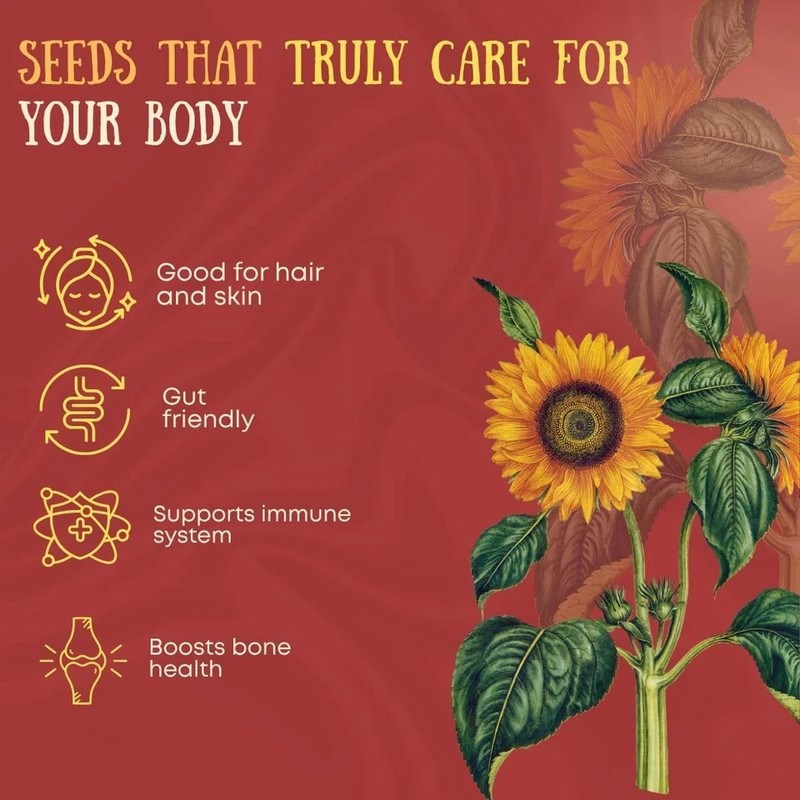 Earthen Story Organic Sunflower Seeds 500 g Lab Tested for 250+ Pesticides Fibre gallery