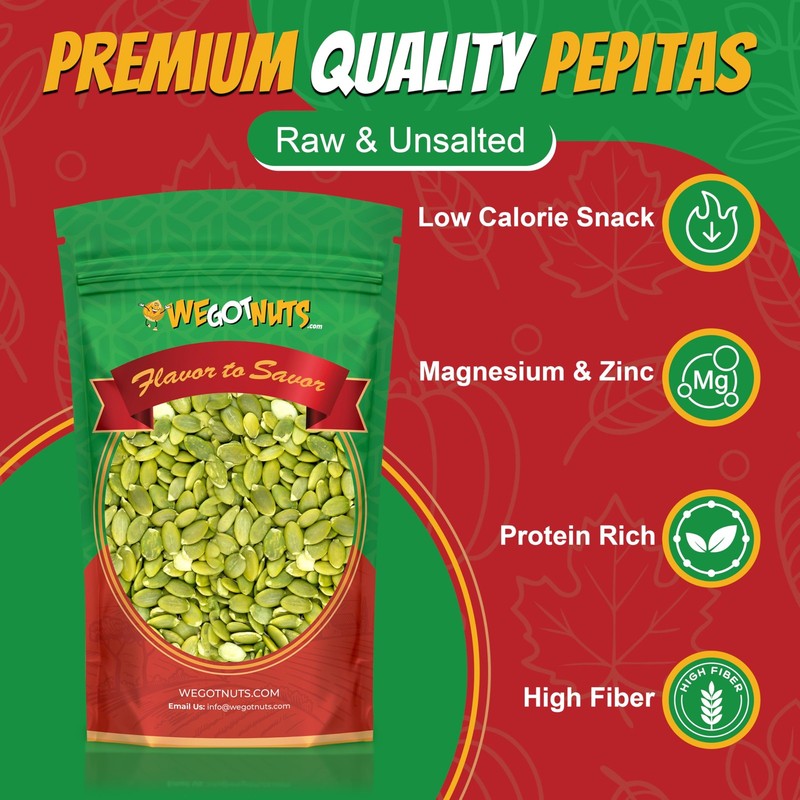 We Got Nuts Pumpkin Seeds Healthy Snacks 2Lbs 32oz Bag | Raw Pepitas No Prese... gallery