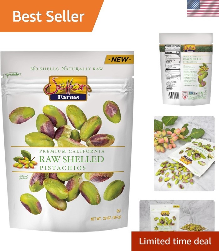 20 oz Value Bag of Non-GMO, Gluten-Free Shelled Pistachios – Perfect for Recipes