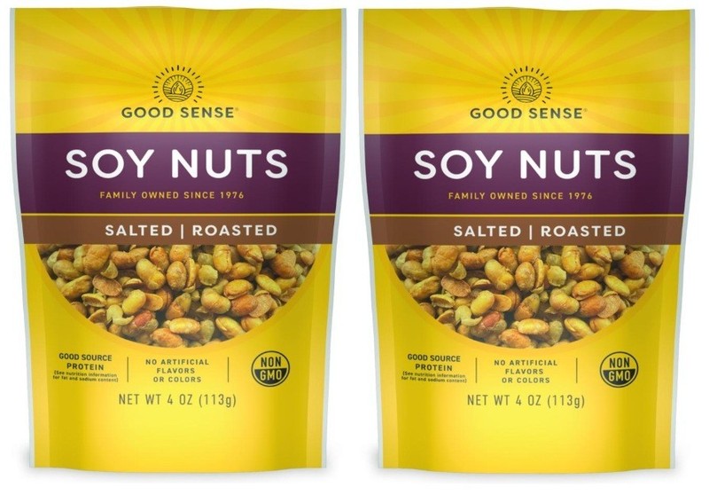 Good Sense Roasted Salted Soy Nuts 4 oz (2 Bags)