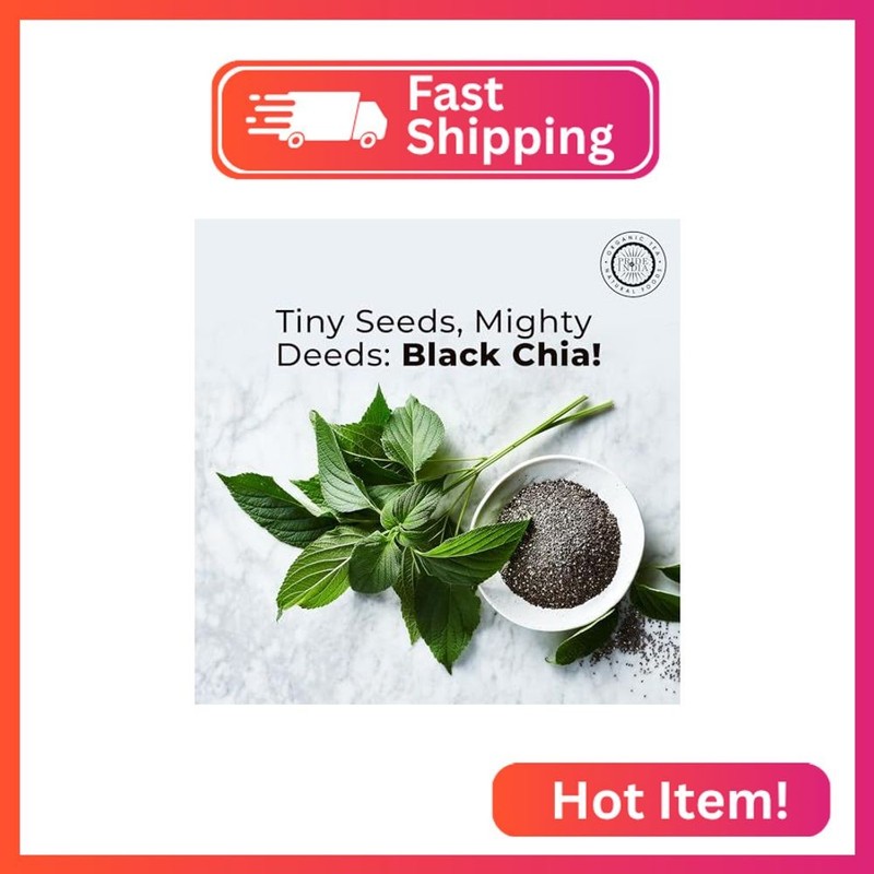 Pride of India Black Chia Seeds 1.25 lb | Whole Raw Chia Seeds for Smoothies, Pu gallery
