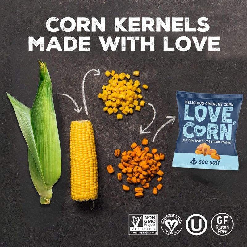 Sea Salt – Crunchy Roasted Corn Snack, 3 Simple Ingredients, Gluten Free, Non-GM gallery