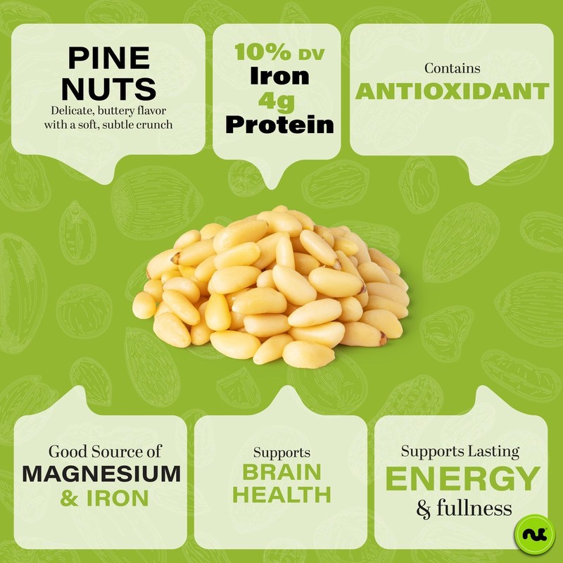 Raw Pine Nuts Pignolias, Unsalted, Shelled, 32oz 2 LB Bulk Nuts Packed Fres... gallery