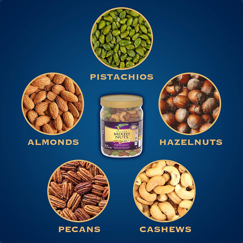 Deluxe Mixed Nuts with Cashews, Almonds, Pecans, Pistachios, Hazelnuts & Sea Sal gallery