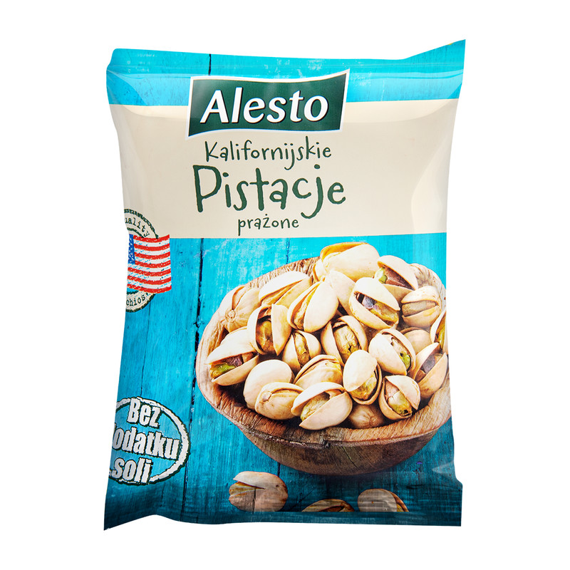 Pistachio Nuts Californian Unsalted ALESTO 100% Natural Vitamin 250 g (8.8 Oz)