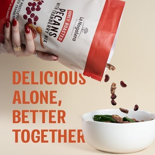 Gourmet Honey Roasted Pecans & Cranberry Mix 24 oz - Sweet Crunchy Salad Topping gallery
