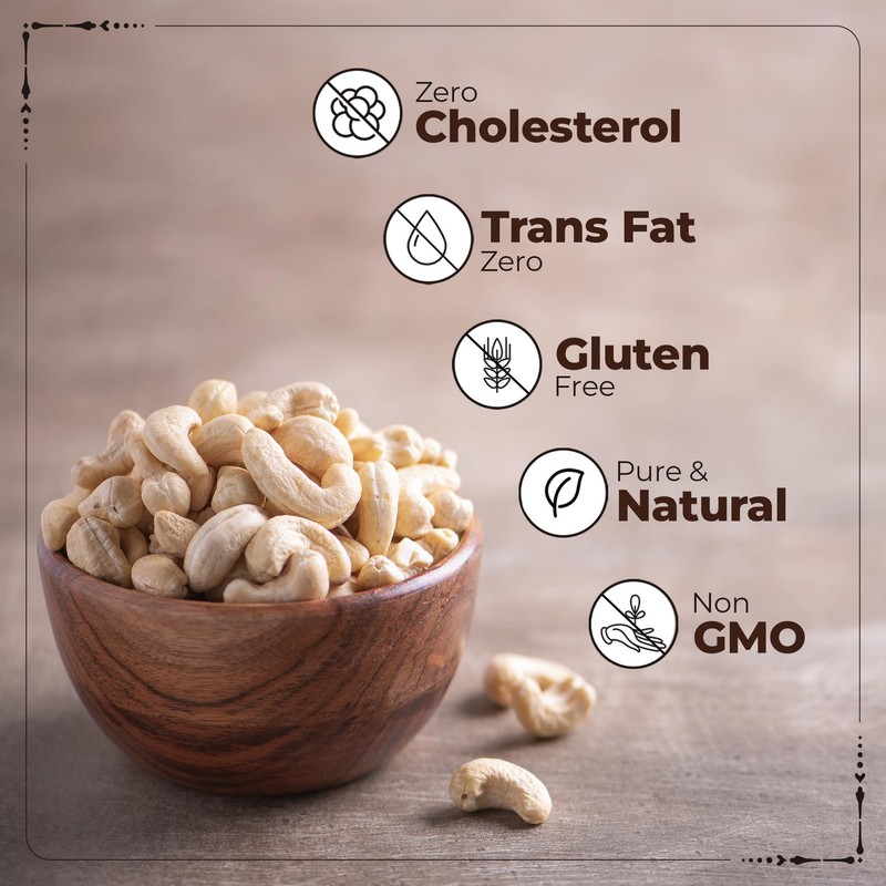 Happilo Whole Cashews 1Kg |Premium Unsalted Kaju Healthy Protein Rich Dry Fruits gallery