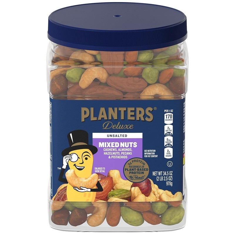 34.5 oz Unsalted Mixed Nuts in Resealable Container - California Pistachios,... gallery