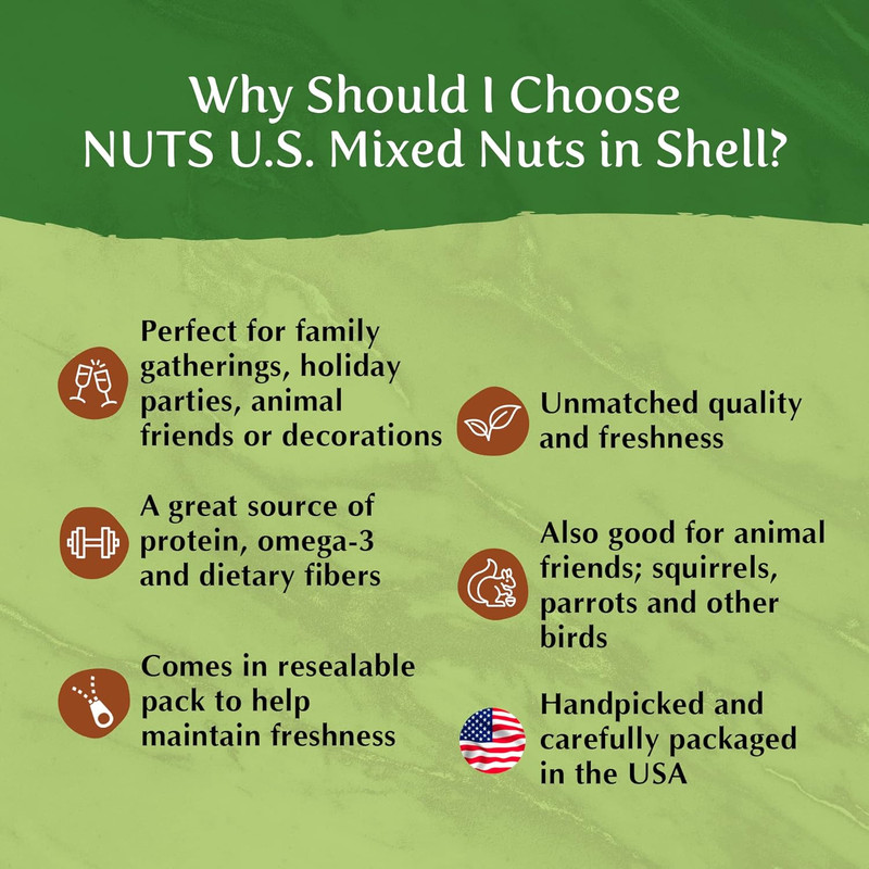 NUTS U.S. – Mixed Nuts in Shell (Almonds, Walnuts, Hazelnuts, Pecans, Brazil Nut gallery