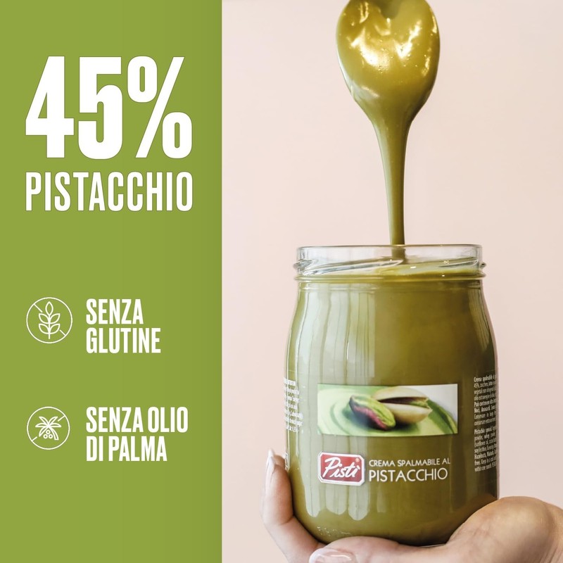 Pisti Cream of Pistachio from Sicily 21.2 Ounce 600g | Artisanal Italian Nut ... gallery