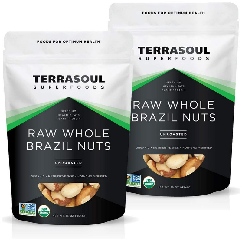 Terrasoul Superfoods Organic Brazil Nuts – 2 Lbs, Raw & Unsalted, Rich in Seleni
